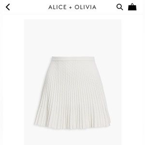 Baker cable-knit cotton blend skirt